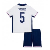 Camiseta Inglaterra John Stones #5 Primera Equipación Replica Eurocopa 2024 para niños mangas cortas (+ Pantalones cortos)